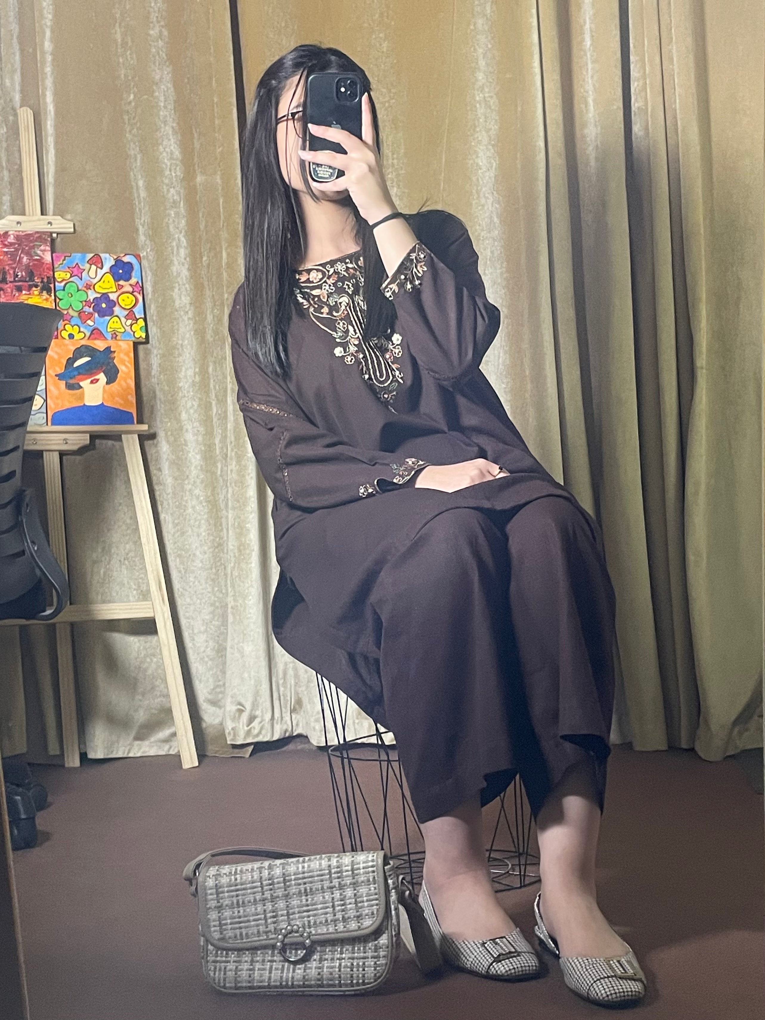 2-Piece Premium Khadar Suit – Hand-Embroidered Resham Work | Winter Collection