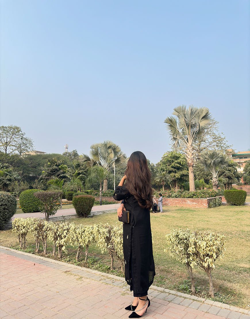Black Rang - Hand-Embroidered Tila & Sequin Work 2-Piece | Elegant Festive Wear