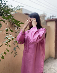 Hot Pink Hand-Embroidered Lawn 2-Piece – Eid & Summer Collection