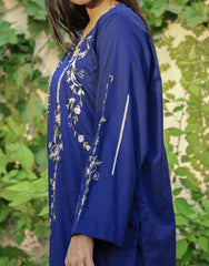 Midnight Bloom – Navy Blue Embroidered 2-Piece