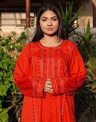 Scarlet Grace – Hand Embroidered Statement Set